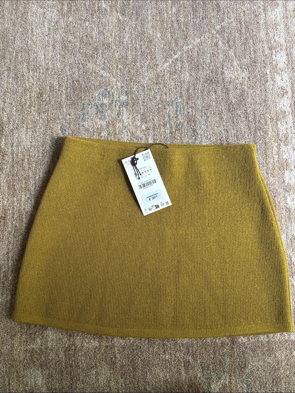 Zara Chartreuse Knit Mini Skirt - Women NWT